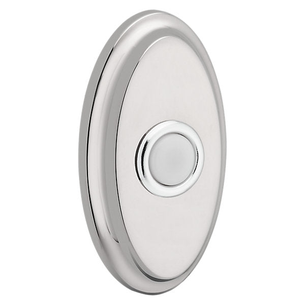 Baldwin Estate 4861 Oval Bell Button in Lifetime Polished Nickel finish