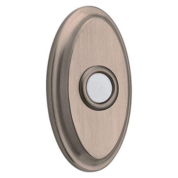 Baldwin Estate 4861 Oval Bell Button in Lifetime Satin Nickel finish