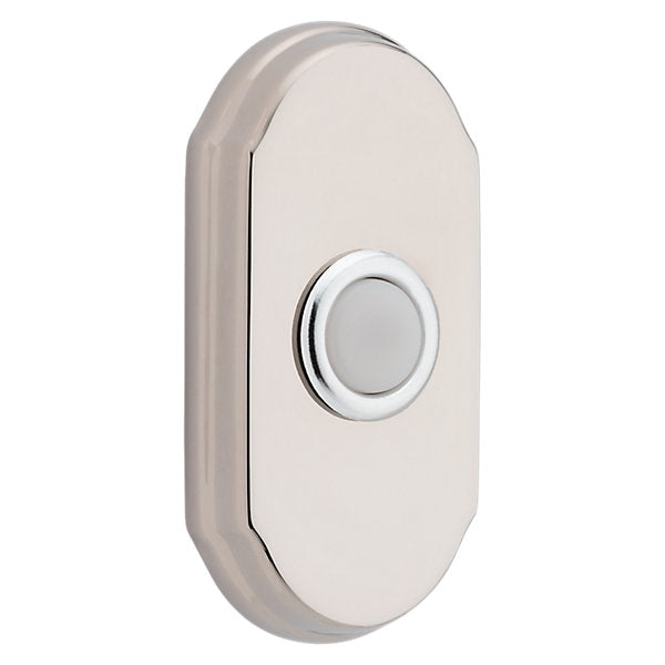 Baldwin Estate 4862 Arch Bell Button in Lifetime Polished Nickel finish