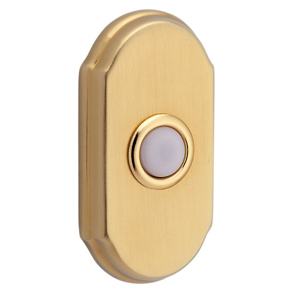 Baldwin Estate 4862 Arch Bell Button in Lifetime Satin Brass finish