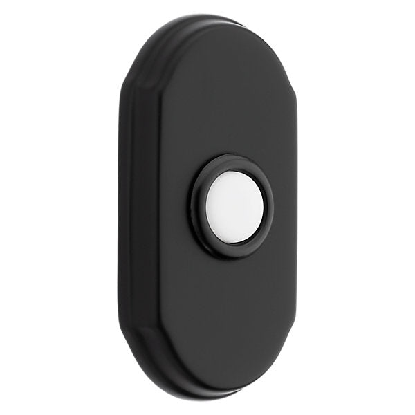 Baldwin Estate 4862 Arch Bell Button in Satin Black finish