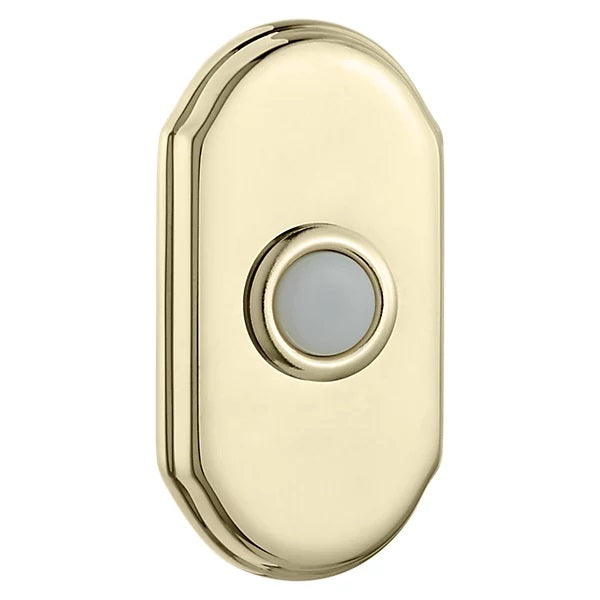 Baldwin Estate 4862 Arch Bell Button in Unlacquered Brass finish