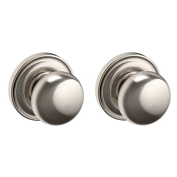 Baldwin Estate 5000 Full Dummy Knob with 5048 Rose in Lifetime Satin Nickel finish