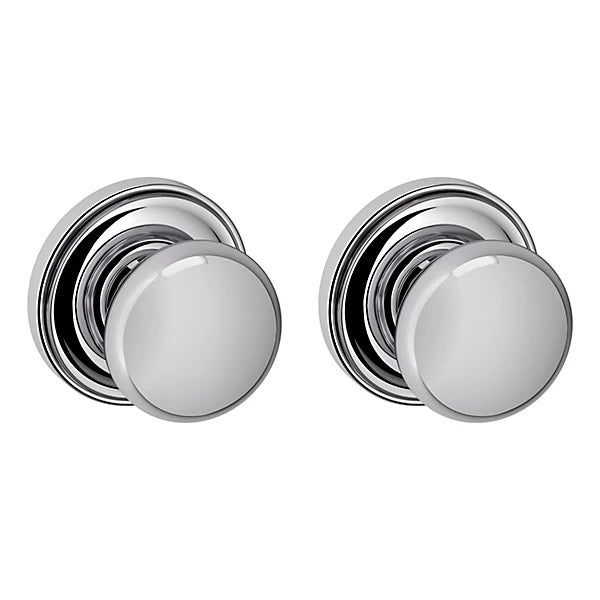 Baldwin Estate 5000 Full Dummy Knob with 5048 Rose in Polished Chrome finish