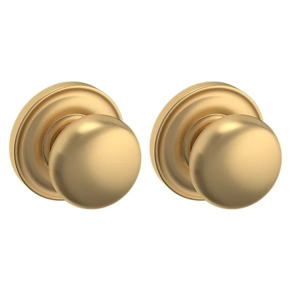 Baldwin Estate 5000 Full Dummy Knob with 5048 Rose in Vintage Brass finish