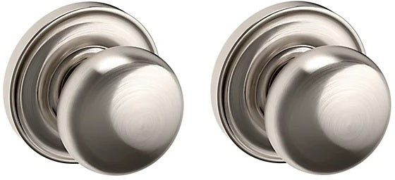 Baldwin Estate 5000 Full Dummy Knob with 5048 Rosette in Lifetime Satin Nickel finish