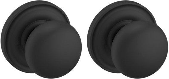 Baldwin Estate 5000 Full Dummy Knob with 5048 Rosette in Satin Black finish