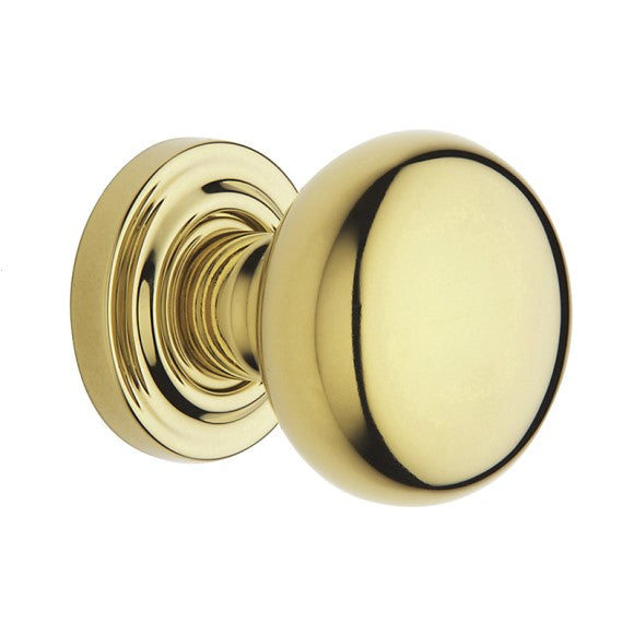 Baldwin Estate 5000 Half Dummy Knob with 5048 Rose in Lifetime Polished Brass finish