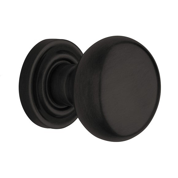 Baldwin Estate 5000 Half Dummy Knob with 5048 Rose in Satin Black finish