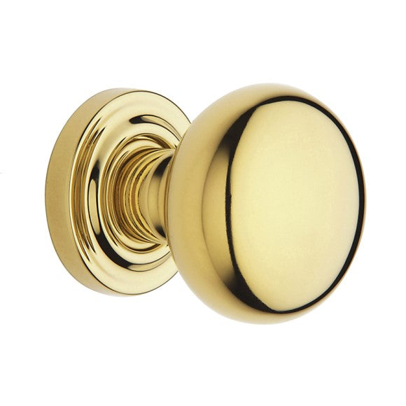 Baldwin Estate 5000 Half Dummy Knob with 5048 Rose in Unlacquered Brass finish