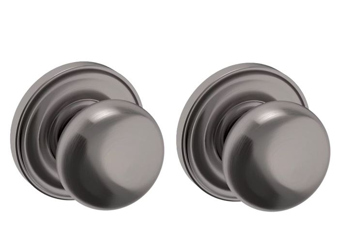 Baldwin Estate 5000 Passage Knob with 5048 Rose in Graphite NIckel finish