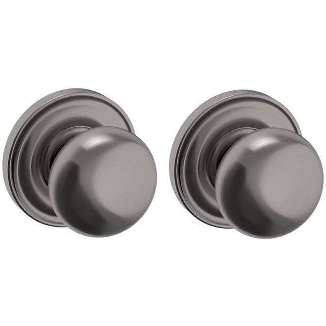 Baldwin Estate 5000 Passage Knob with 5048 Rosette in Graphite NIckel finish