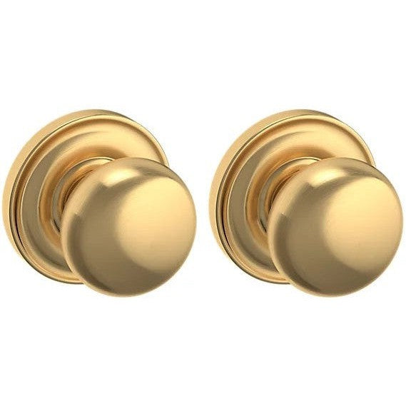 Baldwin Estate 5000 Passage Knob with 5048 Rosette in Lifetime Satin Brass finish