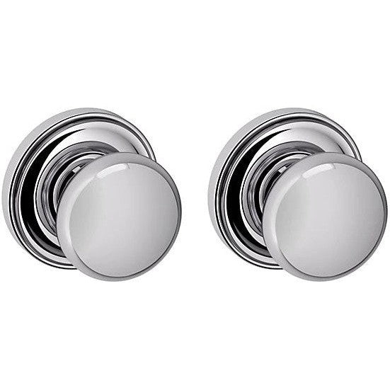 Baldwin Estate 5000 Passage Knob with 5048 Rosette in Polished Chrome finish