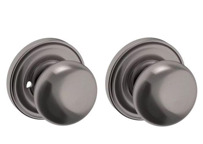 Baldwin Estate 5000 Privacy Knob with 5048 Rose in Graphite NIckel finish