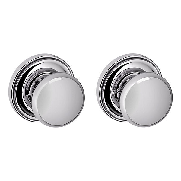 Baldwin Estate 5000 Privacy Knob with 5048 Rose in Polished Chrome finish