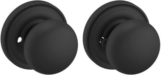 Baldwin Estate 5000 Privacy Knob with 5048 Rosette in Satin Black finish