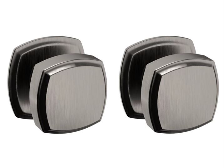 Baldwin Estate 5011 Full Dummy Knob with 5058 Rose in Graphite Nickel finish