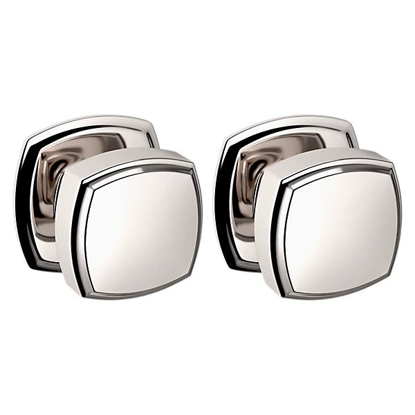 Baldwin Estate 5011 Full Dummy Knob with 5058 Rose in Lifetime Polished Nickel finish