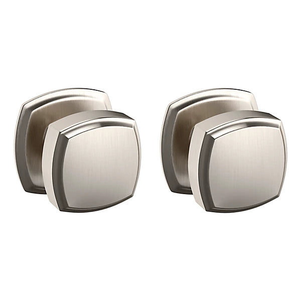 Baldwin Estate 5011 Full Dummy Knob with 5058 Rose in Lifetime Satin Nickel finish