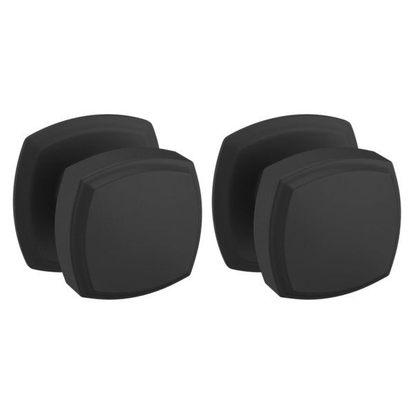 Baldwin Estate 5011 Full Dummy Knob with 5058 Rose in Satin Black finish