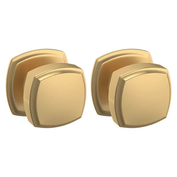 Baldwin Estate 5011 Full Dummy Knob with 5058 Rose in Vintage Brass finish