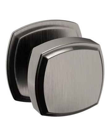 Baldwin Estate 5011 Half Dummy Knob with 5058 Rose in Graphite Nickel finish