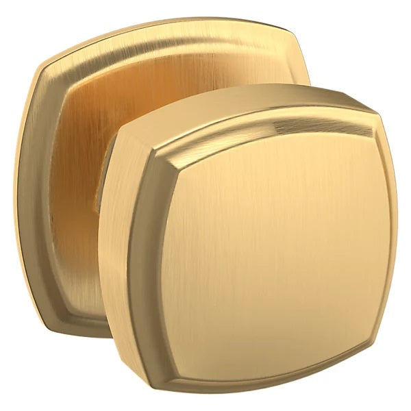 Baldwin Estate 5011 Half Dummy Knob with 5058 Rose in Lifetime Satin Brass finish