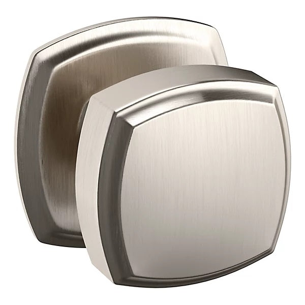 Baldwin Estate 5011 Half Dummy Knob with 5058 Rose in Lifetime Satin Nickel finish