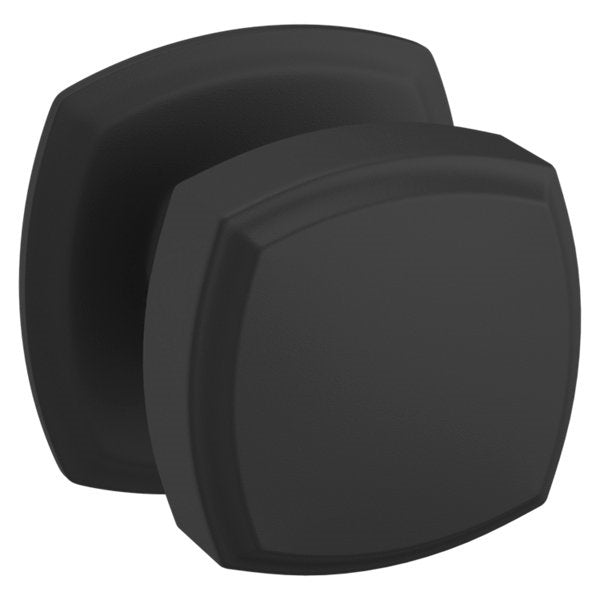 Baldwin Estate 5011 Half Dummy Knob with 5058 Rose in Satin Black finish