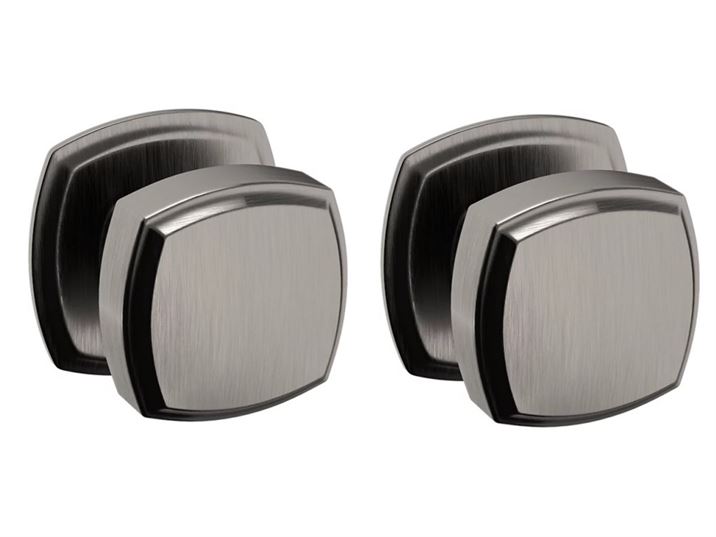 Baldwin Estate 5011 Privacy Knob with 5058 Rose in Graphite Nickel finish