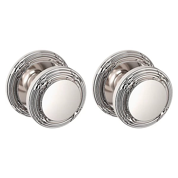 Baldwin Estate 5013 Full Dummy Knob with 5021 Rose in Lifetime Polished Nickel finish