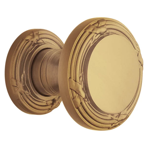 Baldwin Estate 5013 Half Dummy Knob with 5021 Rose in Vintage Brass finish