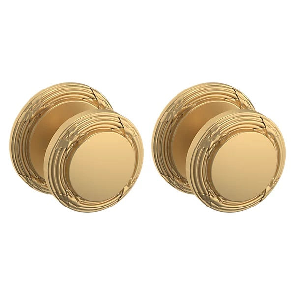 Baldwin Estate 5013 Passage Knob with 5021 Rose in Vintage Brass finish