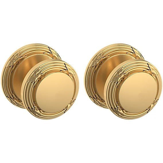 Baldwin Estate 5013 Passage Knob with 5021 Rosette in Lifetime Satin Brass finish