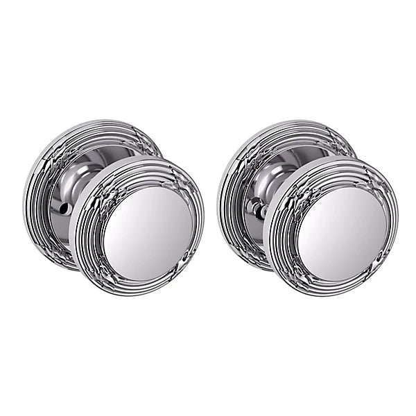 Baldwin Estate 5013 Privacy Knob with 5021 Rose in Polished Chrome finish