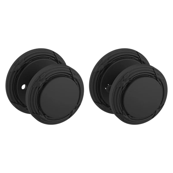 Baldwin Estate 5013 Privacy Knob with 5021 Rose in Satin Black finish