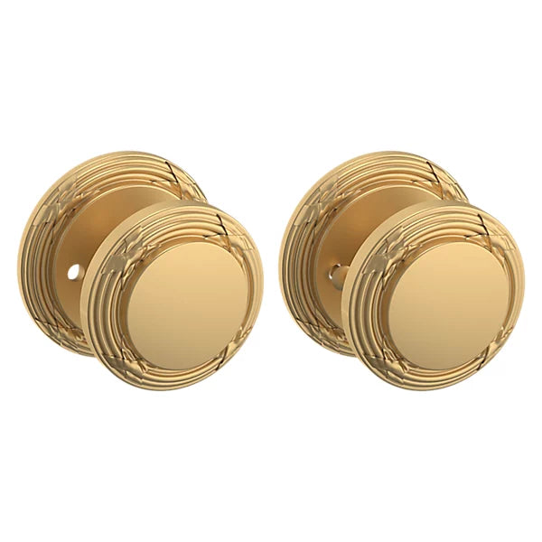 Baldwin Estate 5013 Privacy Knob with 5021 Rose in Vintage Brass finish