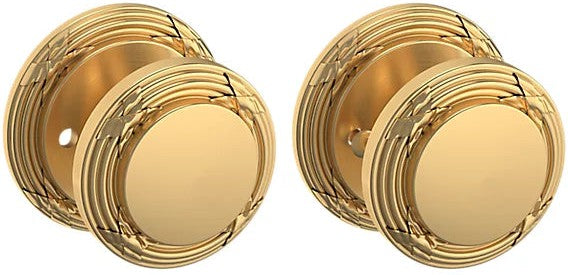 Baldwin Estate 5013 Privacy Knob with 5021 Rosette in Lifetime Satin Brass finish