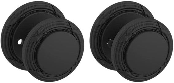 Baldwin Estate 5013 Privacy Knob with 5021 Rosette in Satin Black finish