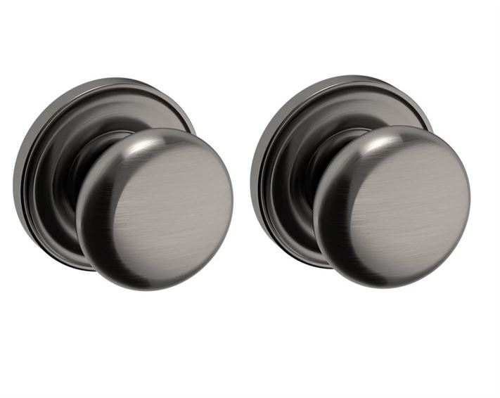 Baldwin Estate 5015 Full Dummy Knob with 5048 Rose in Graphite Nickel finish