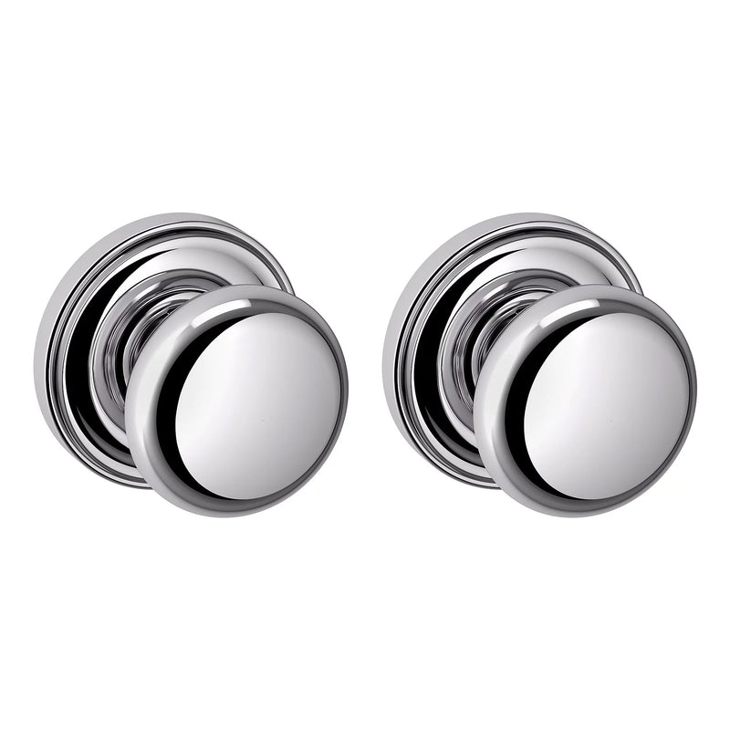 Baldwin Estate 5015 Full Dummy Knob with 5048 Rose in Polished Chrome finish