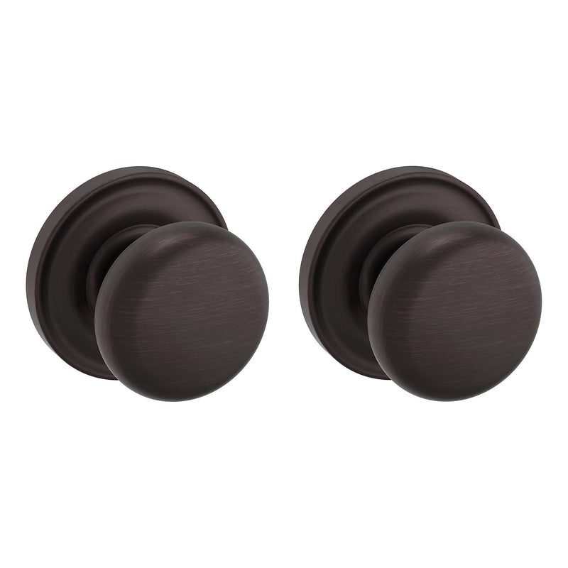 Baldwin Estate 5015 Full Dummy Knob with 5048 Rose in Venetian Bronze finish