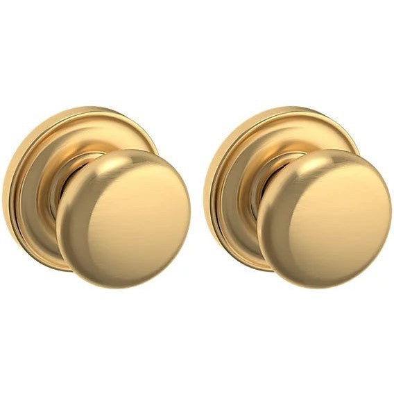 Baldwin Estate 5015 Full Dummy Knob with 5048 Rosette in Lifetime Satin Brass finish