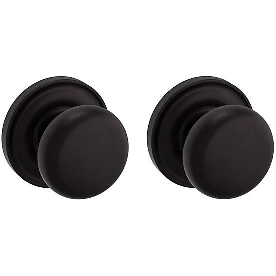 Baldwin Estate 5015 Full Dummy Knob with 5048 Rosette in Oil Rubbed Bronze finish