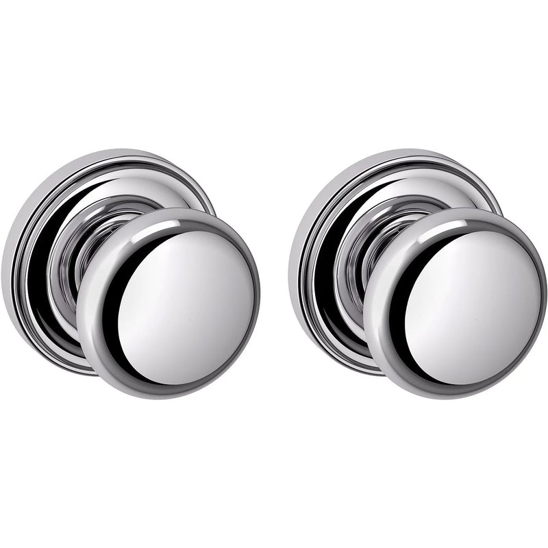 Baldwin Estate 5015 Full Dummy Knob with 5048 Rosette in Polished Chrome finish