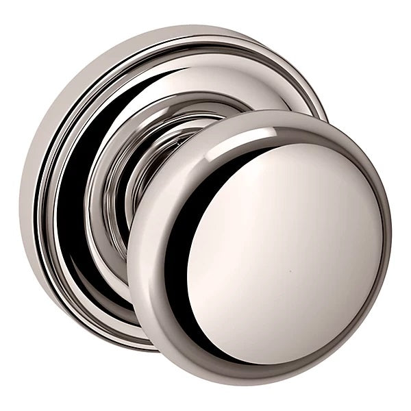 Baldwin Estate 5015 Half Dummy Knob with 5048 Rose in Lifetime Polished Nickel finish