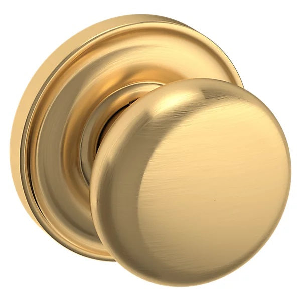 Baldwin Estate 5015 Half Dummy Knob with 5048 Rose in Lifetime Satin Brass finish