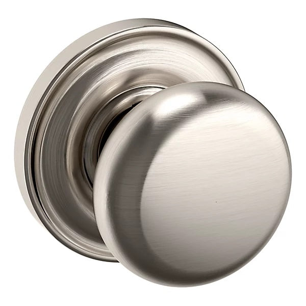 Baldwin Estate 5015 Half Dummy Knob with 5048 Rose in Lifetime Satin Nickel finish