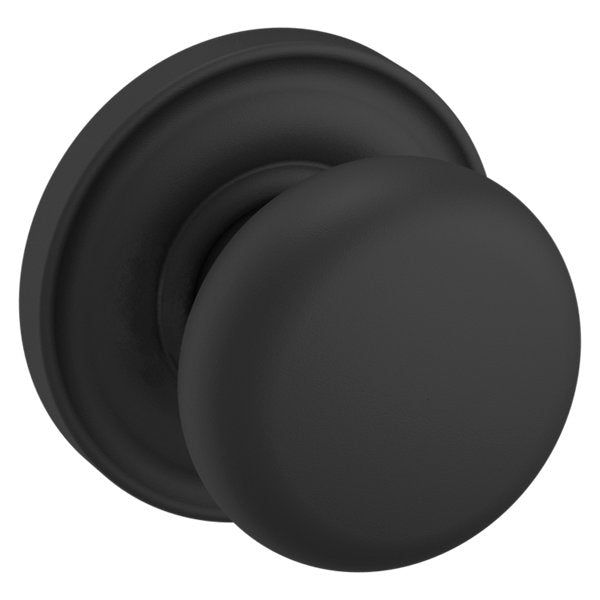 Baldwin Estate 5015 Half Dummy Knob with 5048 Rose in Satin Black finish